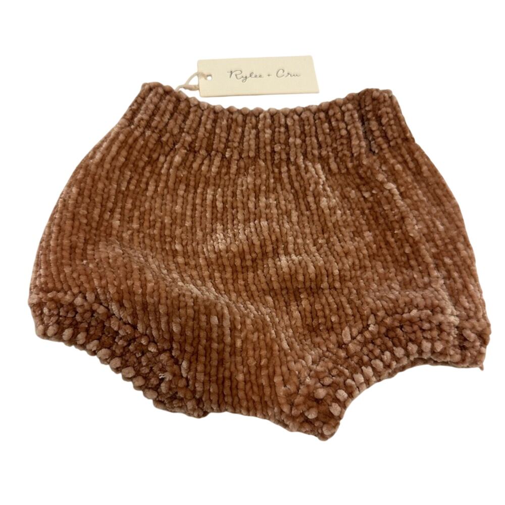 Rylee + Cru NWT Brown Chenille Knit Bloomer - Baby Bottoms 6-12 Months